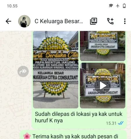 Pengiriman Papan Bunga Duka Paninggilan